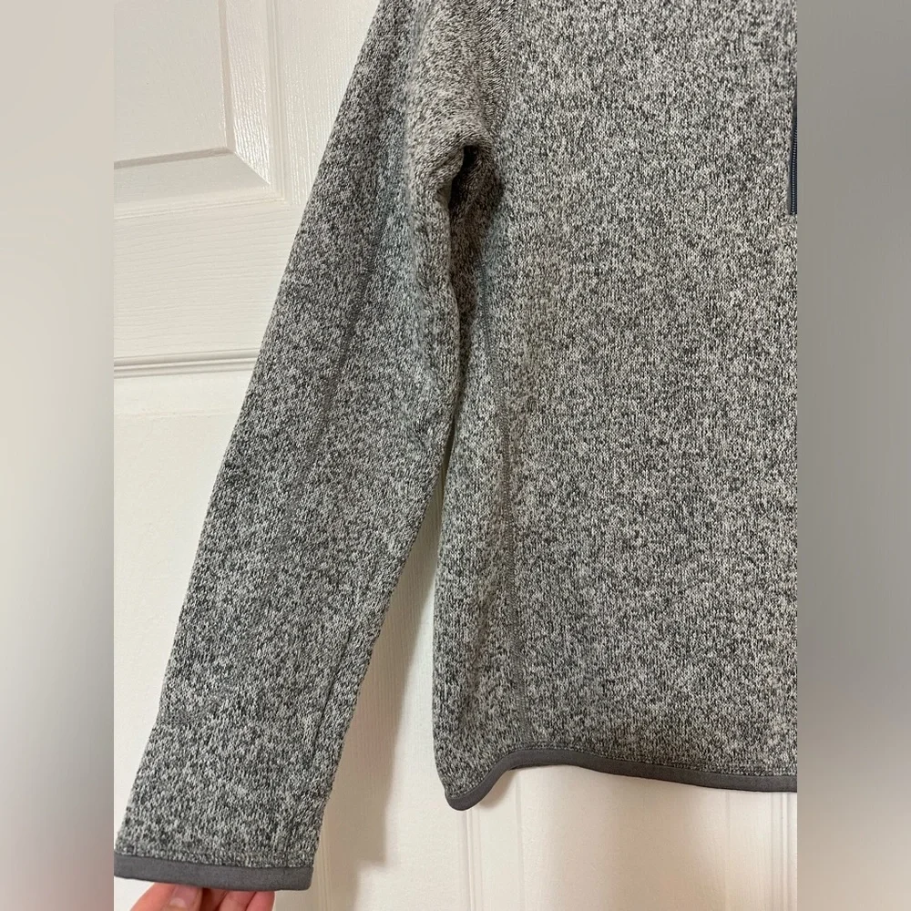 Patagonia Grey Better Sweater Quarter Zip Fleece, Small - Picture 4 of 7